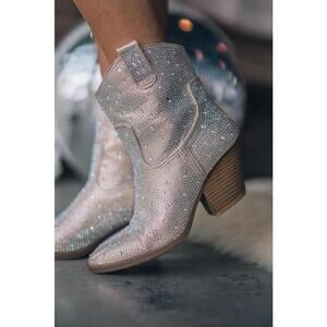 Matisse Harlow Rhinestone Western Bootie Sz 9 Sparkly Cowboy Ankle Booties